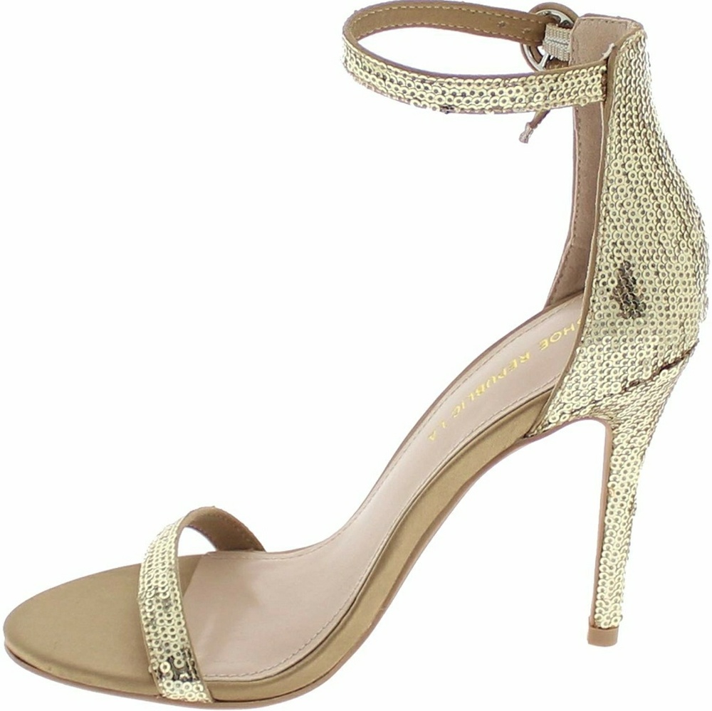 Artesia-Sequin Open Toe Stiletto Sandal